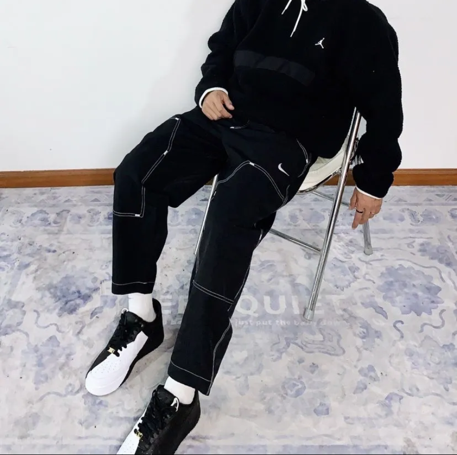 Giày Nike Air Force 1 Low 40th Anniversary Split Black White DX6034-001 - Ảnh 2