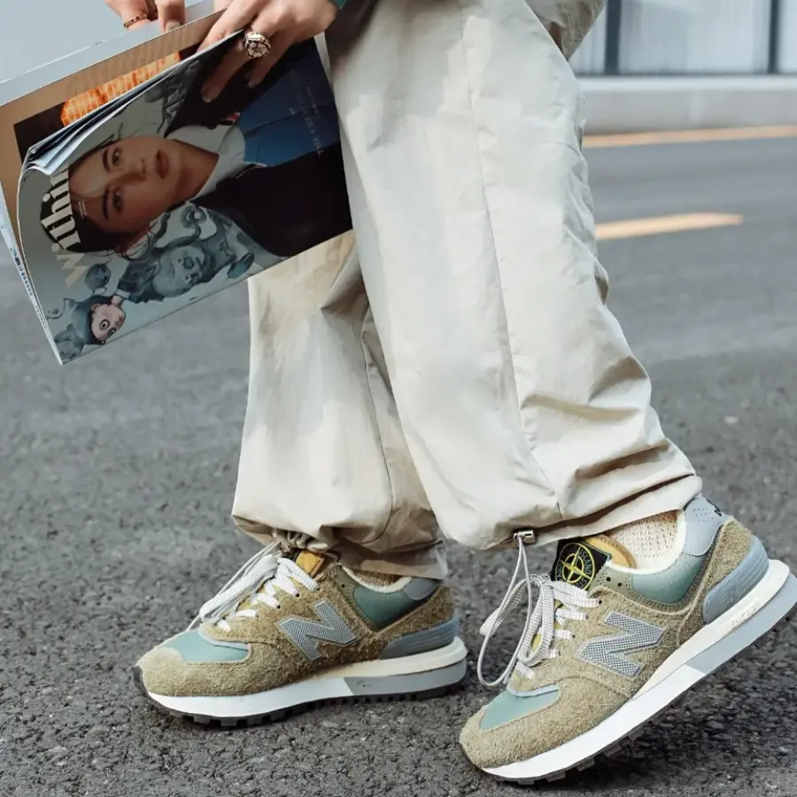 Giày New Balance 574 Legacy 'Stone Island Steel Blue' U574LGST - Ảnh 3
