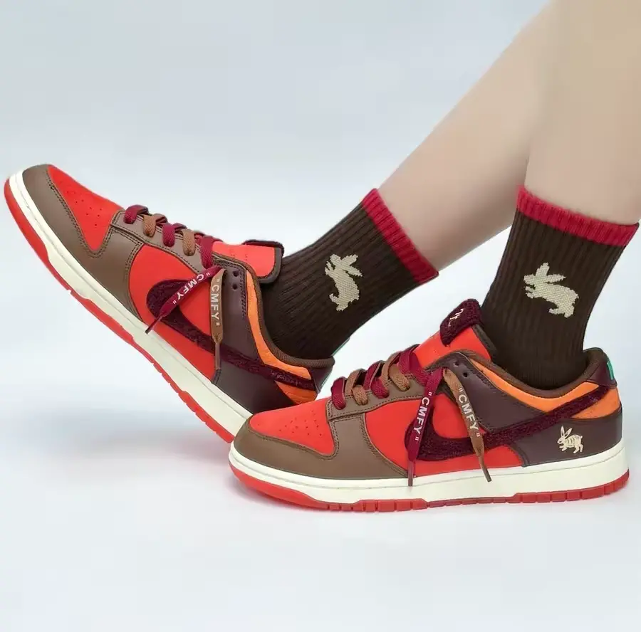 Giày Nike Dunk Low Retro PRM 'Light Crimson' FD4203-661 - Ảnh 4