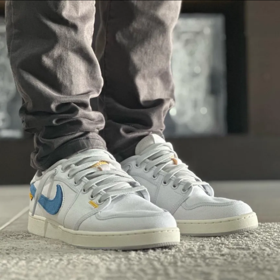 Giày Nike Union LA x Air Jordan 1 KO Low 'White Neutral Grey' DO8912-101 - Ảnh 3