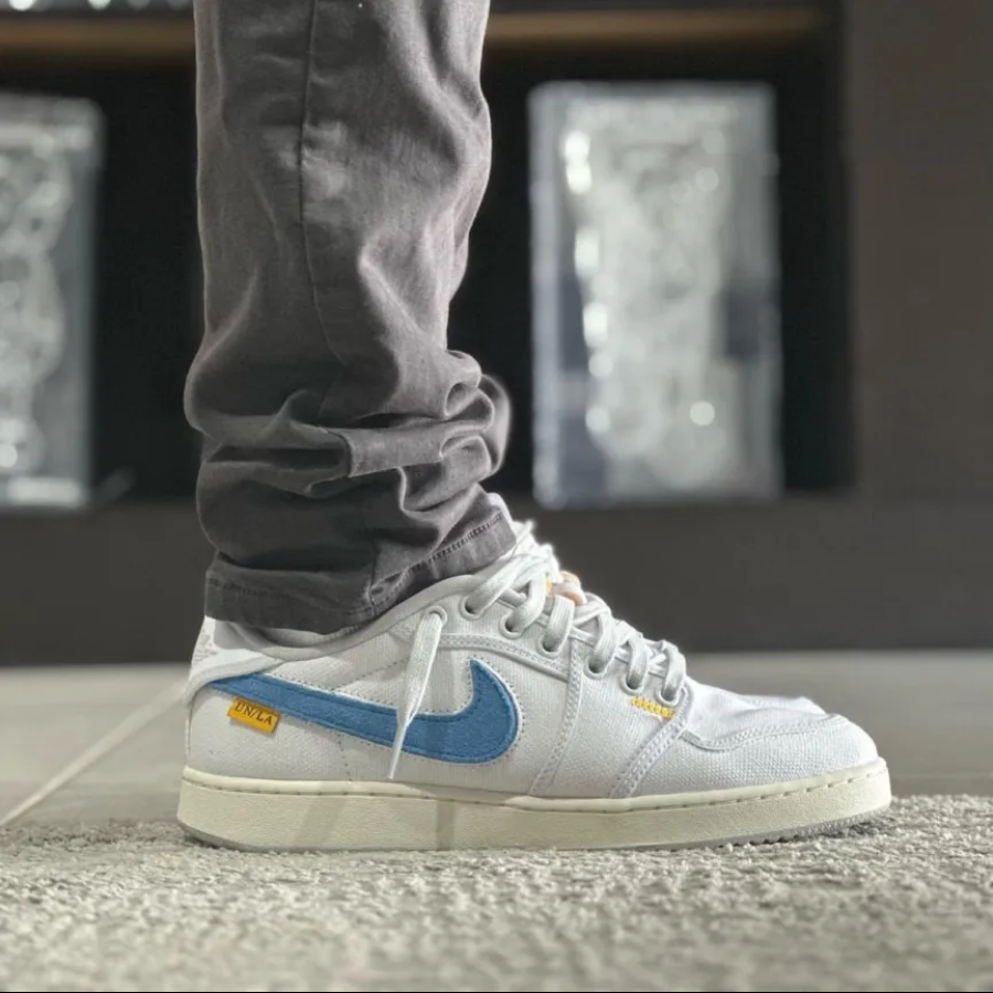 Giày Nike Union LA x Air Jordan 1 KO Low 'White Neutral Grey' DO8912-101 - Ảnh 2