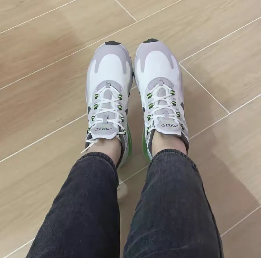 Giày Nike Air Max 270 React 'White Grey Electric Green' CI3866-100 - Ảnh 6