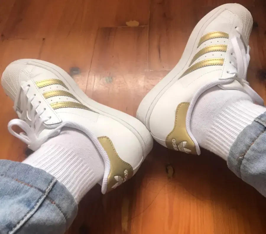 Alternative view of Giày Adidas Originals Superstar 'White Metallic Gold' FX7483
