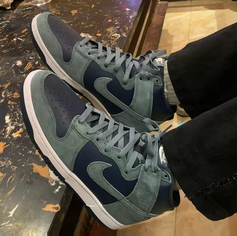 Giày Nike Dunk High Retro Premium 'Navy' DQ7679-400 - Ảnh 3