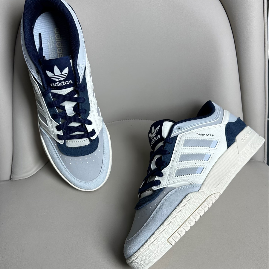 Giày Adidas Drop Step Low 'Off White Halo Blue' HQ7119 - Ảnh 4