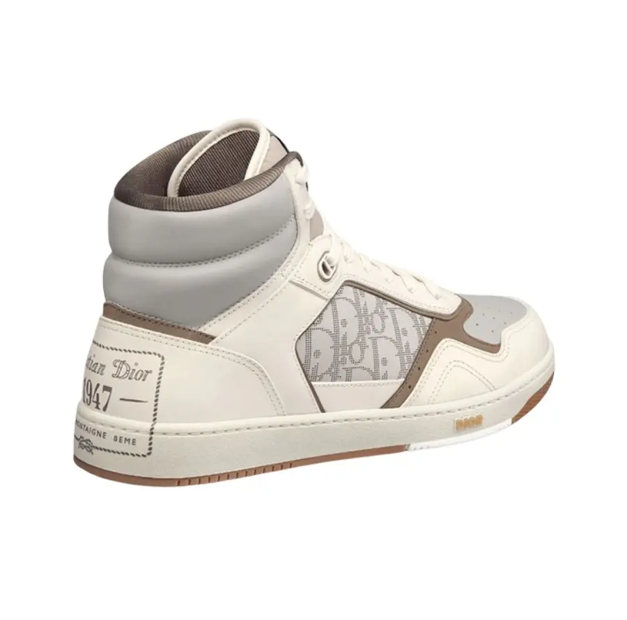 Giày Dior B27 High by Birkenstock 'Cream Dior Oblique' 3SH133ZSR-H167 - Ảnh 3