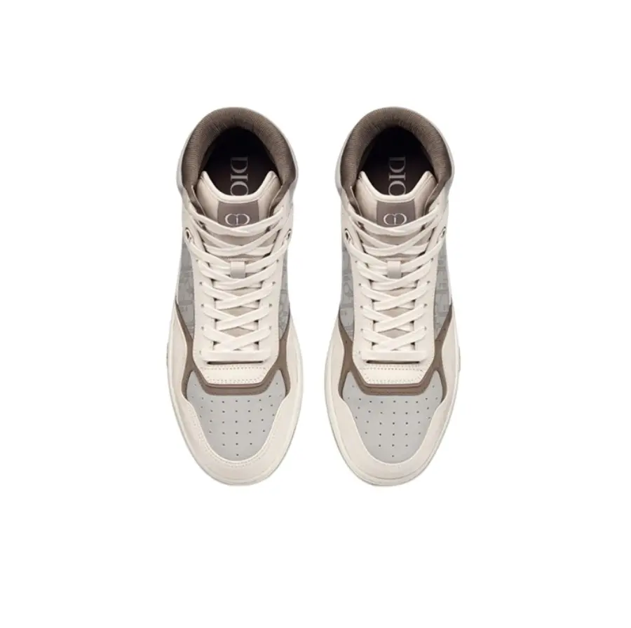 Giày Dior B27 High by Birkenstock 'Cream Dior Oblique' 3SH133ZSR-H167 - Ảnh 4