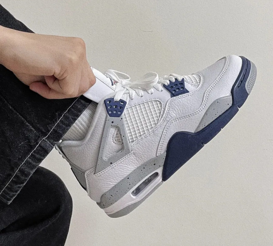 Giày Nike Air Jordan 4 Retro 'Midnight Navy' DH6927-140 - Ảnh 6