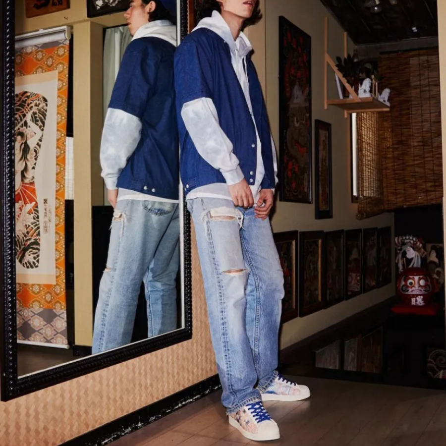 Giày Adidas Atmos x Three Tides Tattoo x Superstar 'Mt. Fuji' GX7791 - Ảnh 2