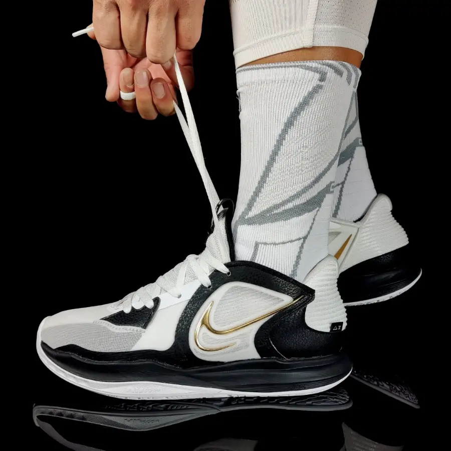 Giày Nike Kyrie Low 5 EP 'White Black Metallic Gold' DJ6014-101 - Ảnh 6