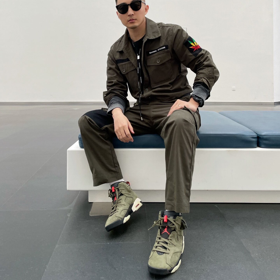 Giày Nike Air Jordan 6 Retro GS x Travis Scott 'Olive' CN1085-200 - Ảnh 5