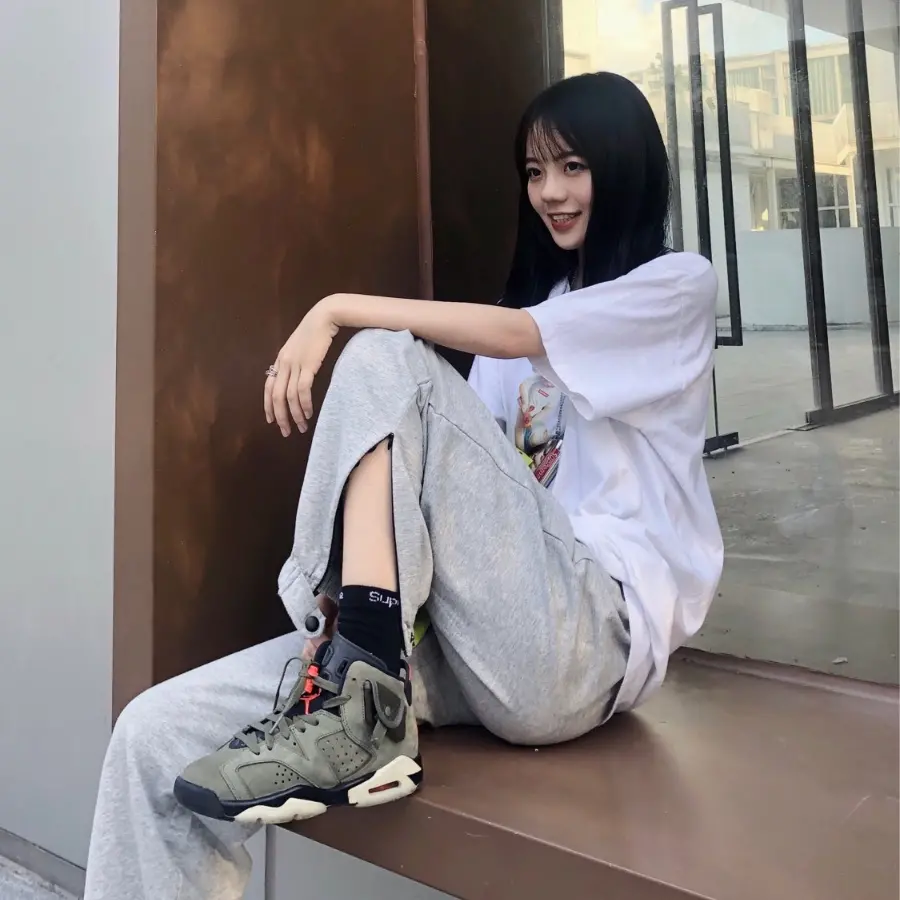 Giày Nike Air Jordan 6 Retro GS x Travis Scott 'Olive' CN1085-200 - Ảnh 3