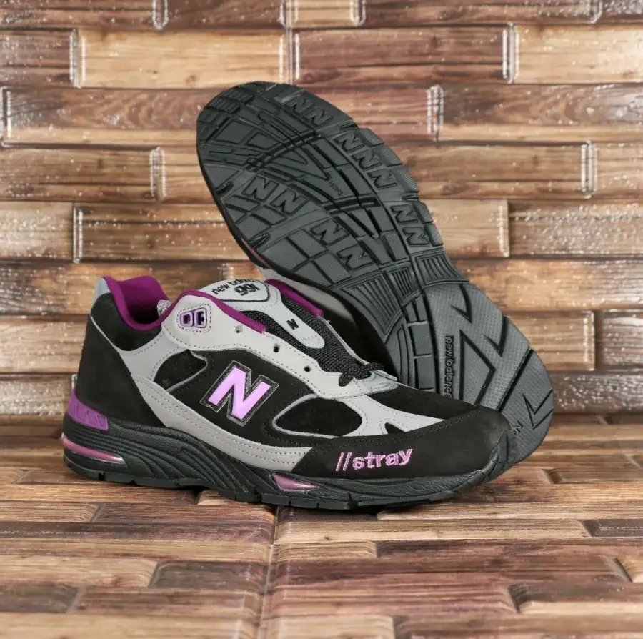 Giày New Balance Stray Rats x 991 'Black Purple' W991SRP - Ảnh 6