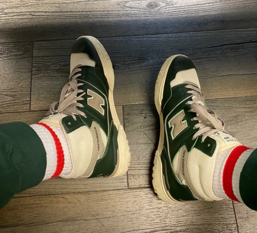 Giày New Balance Aimé Leon Dore x 650R 'Green Grey' BB650RM1 - Ảnh 6