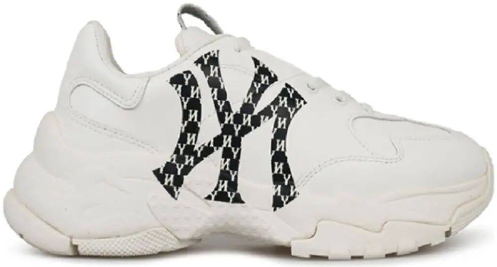 Giày MLB BigBall Chunky Mono NY 'White' 3ASHCM01N-50WHS