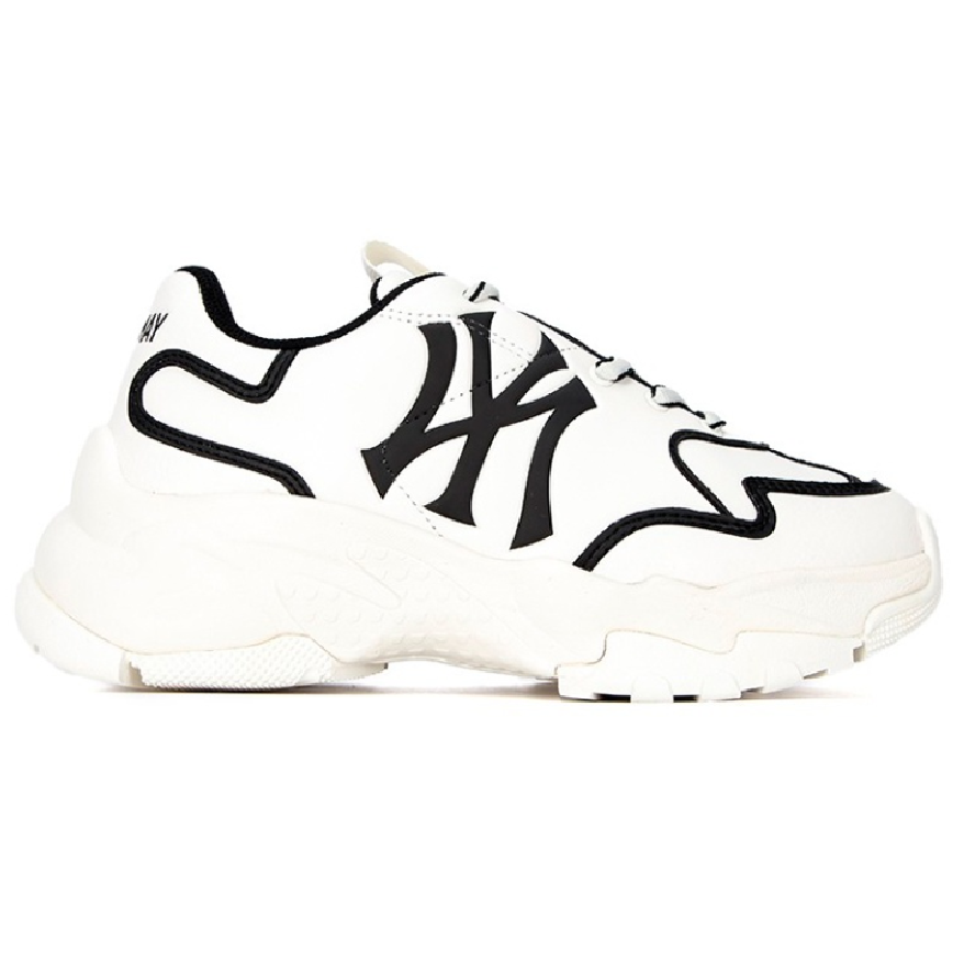 Giày MLB Big Ball Chunky NY 'White Black Line' 3ASHCLS2N-50BKS