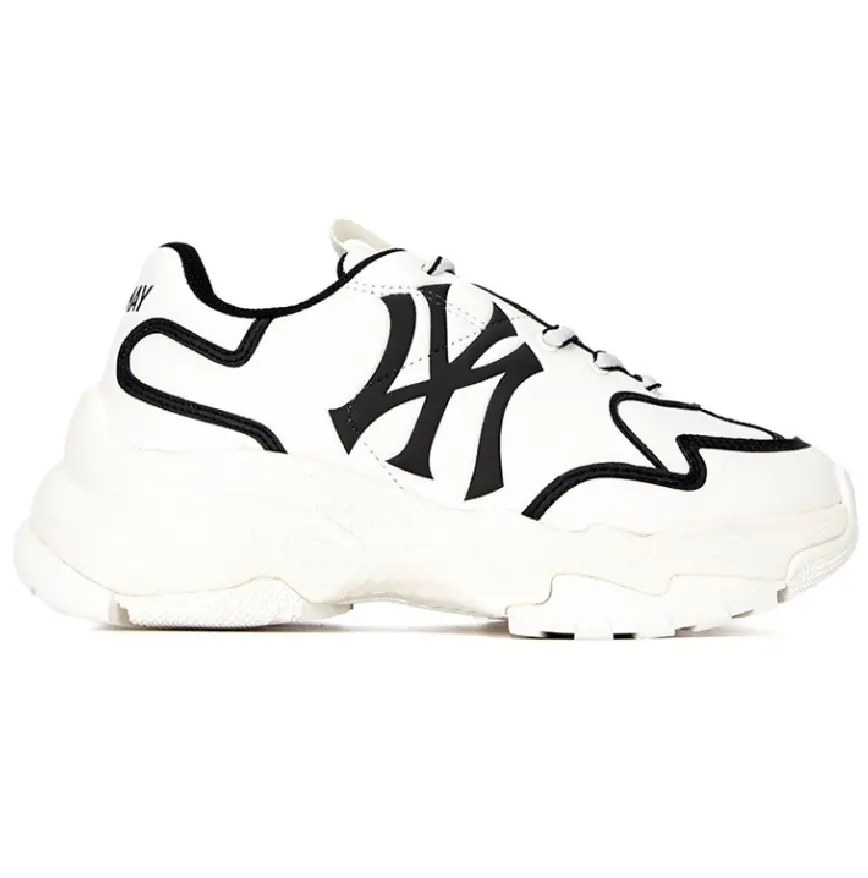 Giày MLB Big Ball Chunky NY 'White Black Line' 3ASHCLS2N-50BKS
