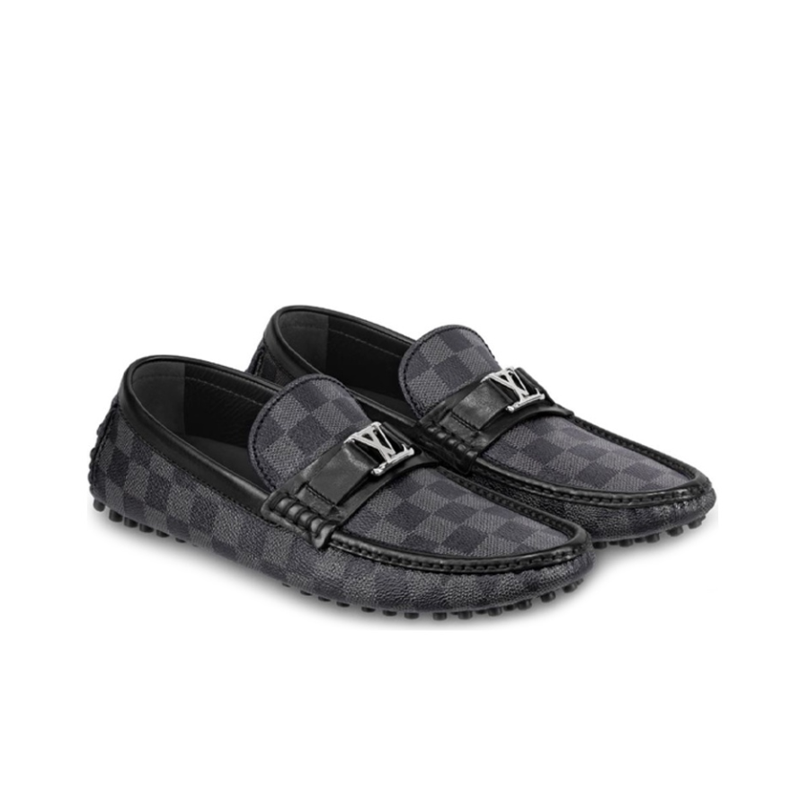Giày Louis Vuitton Hockenheim Moccasin Damier Graphite Canvas 1A4OIF - Ảnh 2