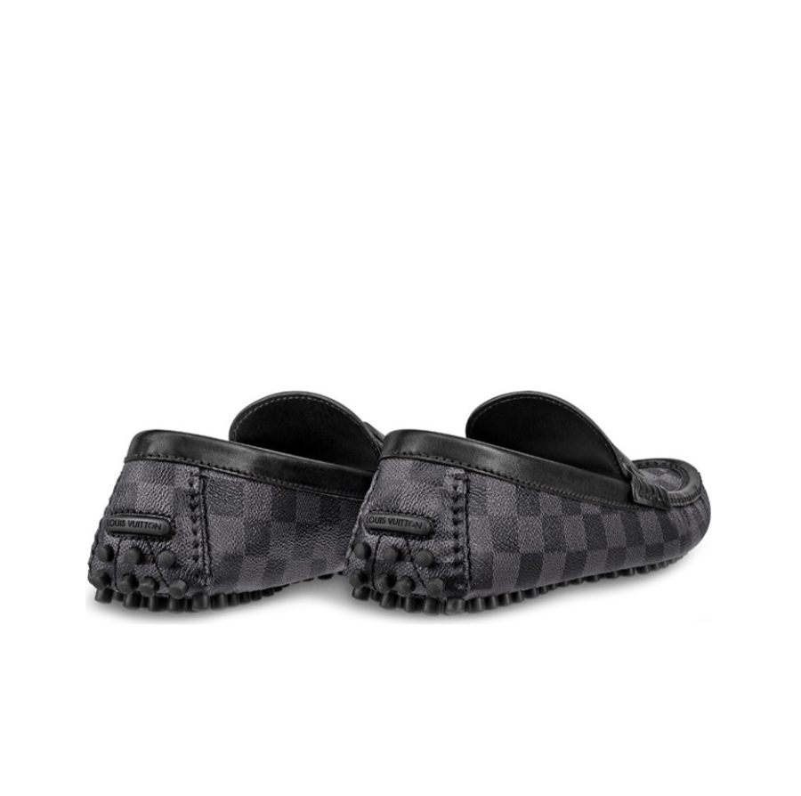 Giày Louis Vuitton Hockenheim Moccasin Damier Graphite Canvas 1A4OIF - Ảnh 5
