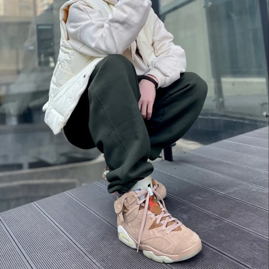 Giày Nike Travis Scott x Air Jordan 6 Retro 'British Khaki' DH0690-200 - Ảnh 6