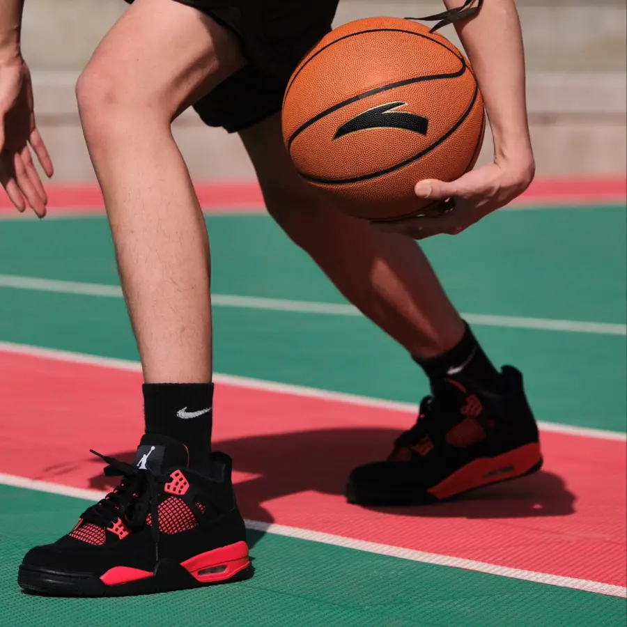 Giày Nike Air Jordan 4 Retro GS 'Red Thunder' 408452-016 - Ảnh 4