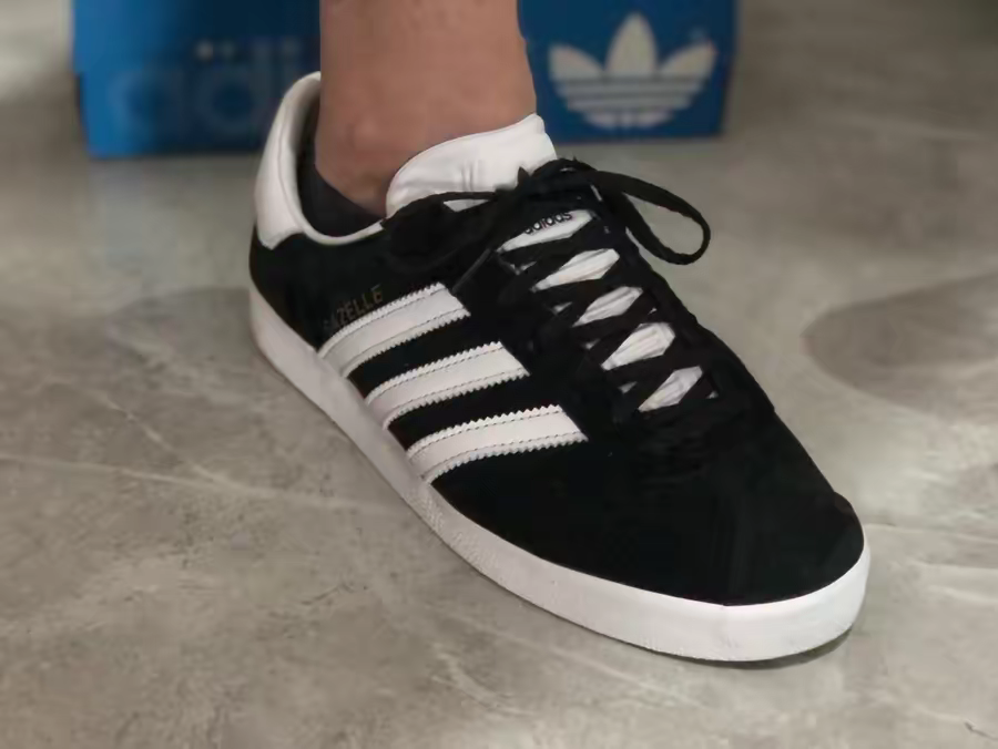 Giày Adidas Gazelle 85 'Black White' FZ5594 - Ảnh 4