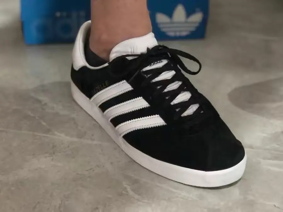 Giày Adidas Gazelle 85 'Black White' FZ5594 - Ảnh 4