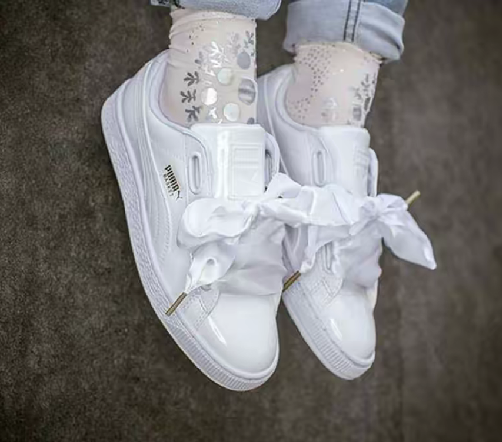 Giày Puma Wmns Basket Heart 'Patent Jr' 364817-02 - Ảnh 4