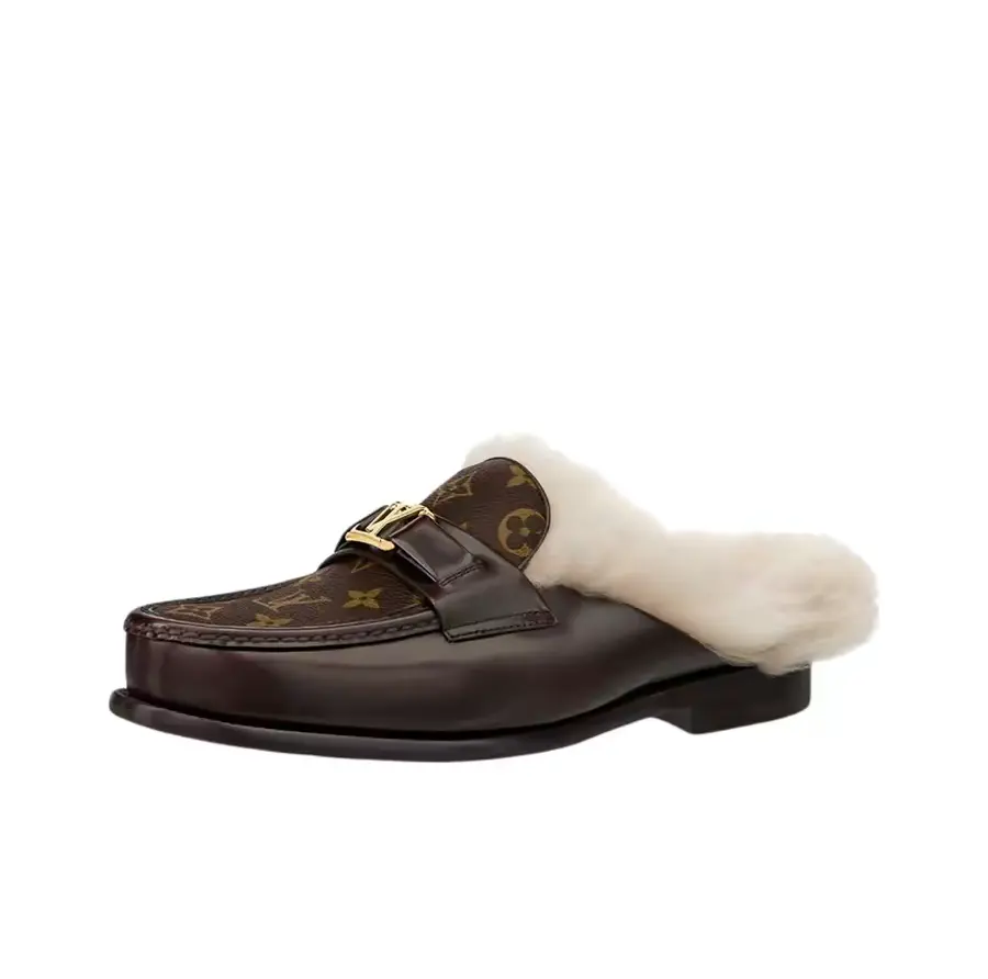 Giày Louis Vuitton Major Open Back Loafers Ebene 1A8Y28 - Ảnh 3