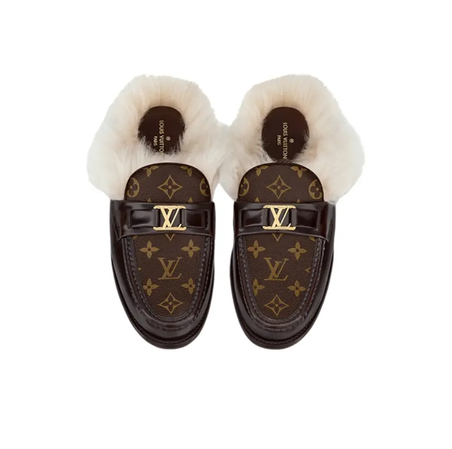 Giày Louis Vuitton Major Open Back Loafers Ebene 1A8Y28 - Ảnh 4