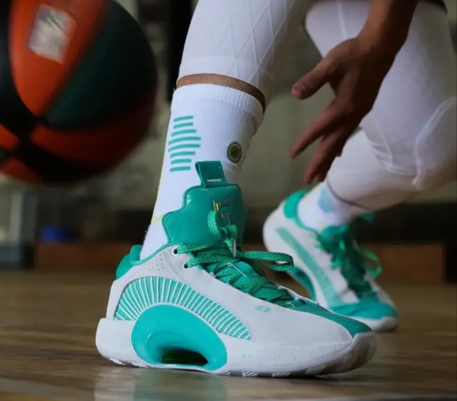 Giày Nike Guo Ailun x Air Jordan 35 Low PF 'Jade' DJ2994-100 - Ảnh 4