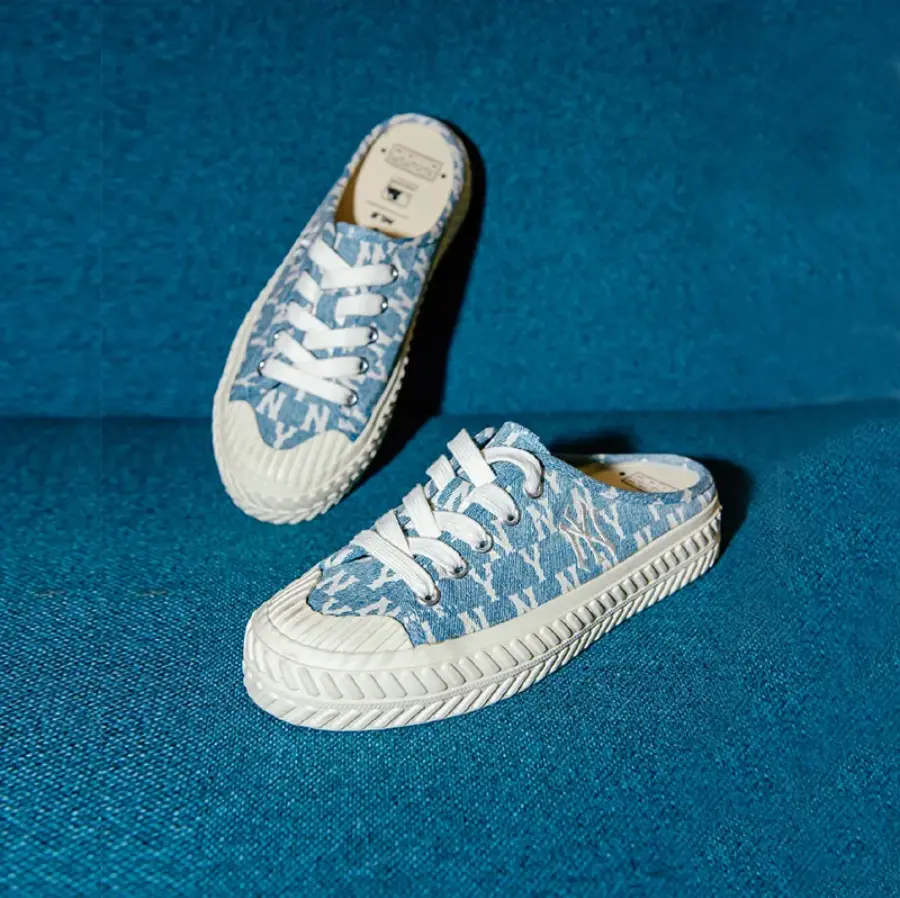 Alternative view of Giày MLB Playball Mule Mono 'Blue Denim' 32SHSD1111-50U