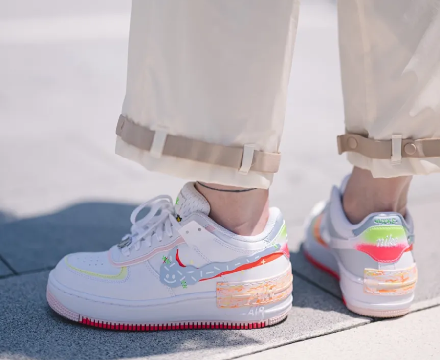 Giày Nike Air Force 1 Low Shadow 'White Pink Orange' DV1364-111 - Ảnh 4