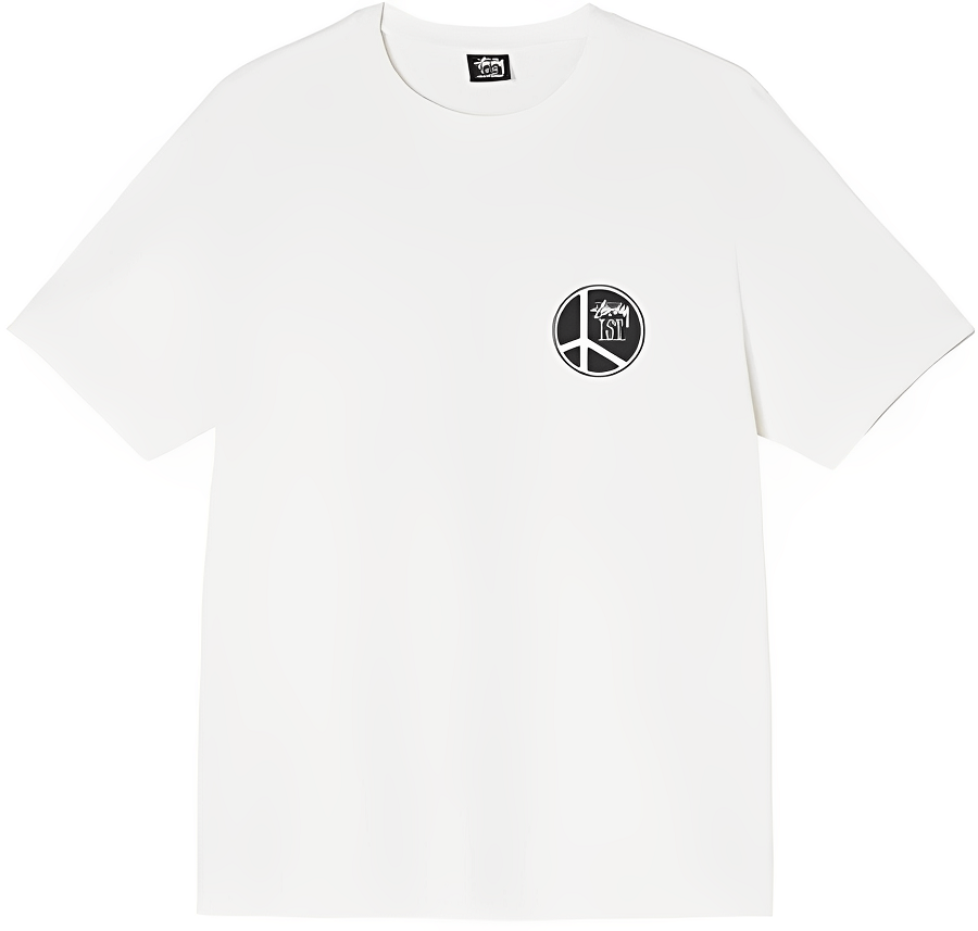 Áo Stussy Peace Dot Pigment Dyed Tee 'White'