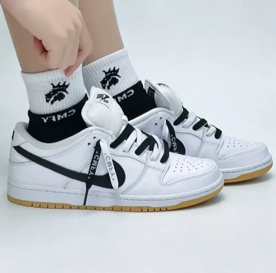 Giày Nike SB Dunk Low Pro 'White Gum' CD2563-101 - Ảnh 9