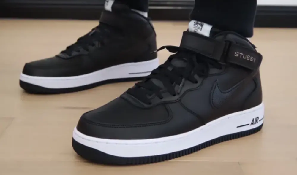 Alternative view of Giày Nike Air Force 1 '07 Mid SP 'Stussy Black' DJ7840-001