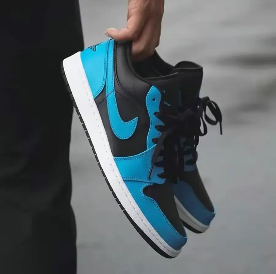 Giày Nike Air Jordan 1 Low 'Laser Blue' 553558-410 - Ảnh 6