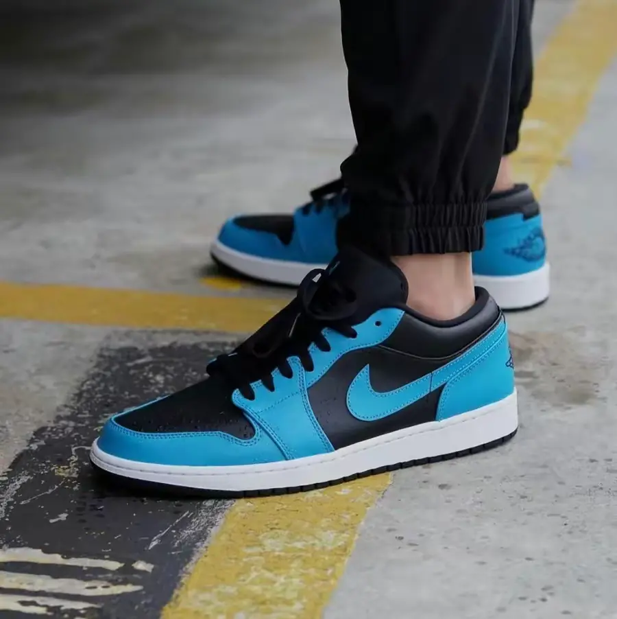 Giày Nike Air Jordan 1 Low 'Laser Blue' 553558-410 - Ảnh 4