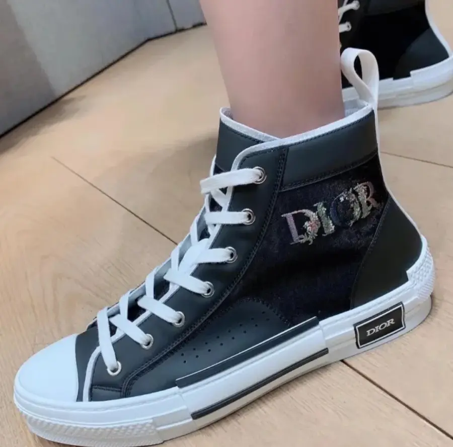 Giày Dior B23 High 'Black Flowers Embroidery' 3SH118ZID-H960 - Ảnh 4