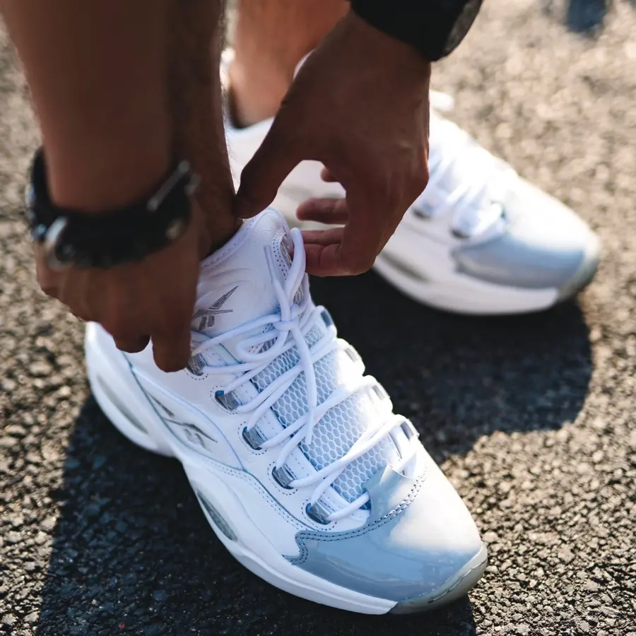 Alternative view of Giày Reebok Question Low 'White Grey' GZ0366