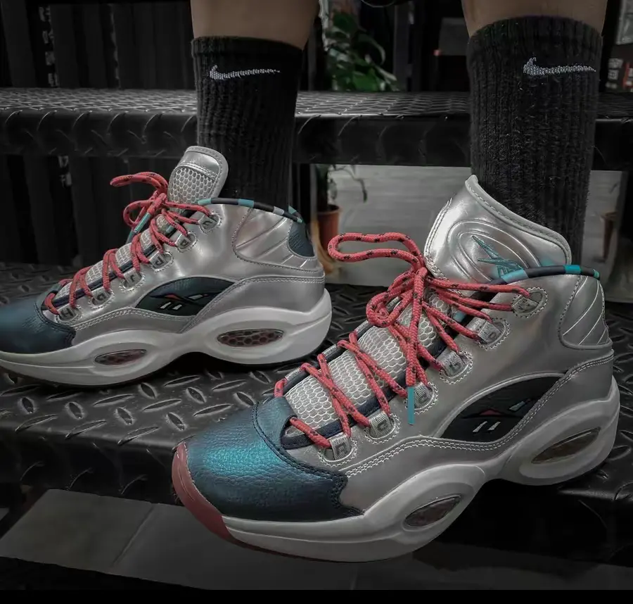 Giày Reebok Question Mid Iverson x Harden 'Silver' FZ1366 - Ảnh 3