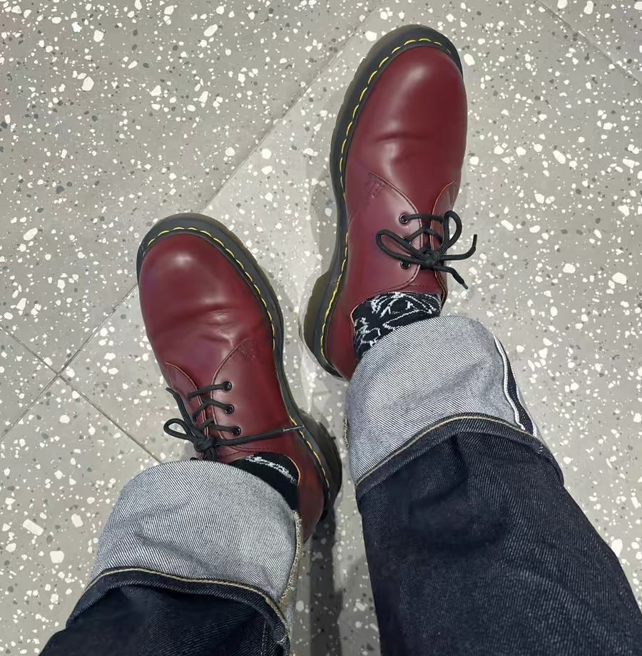 Giày Dr Martens 1461 59 'Cherry Red' 10085600 - Ảnh 4