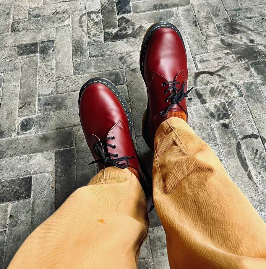 Giày Dr Martens 1461 59 'Cherry Red' 10085600 - Ảnh 5