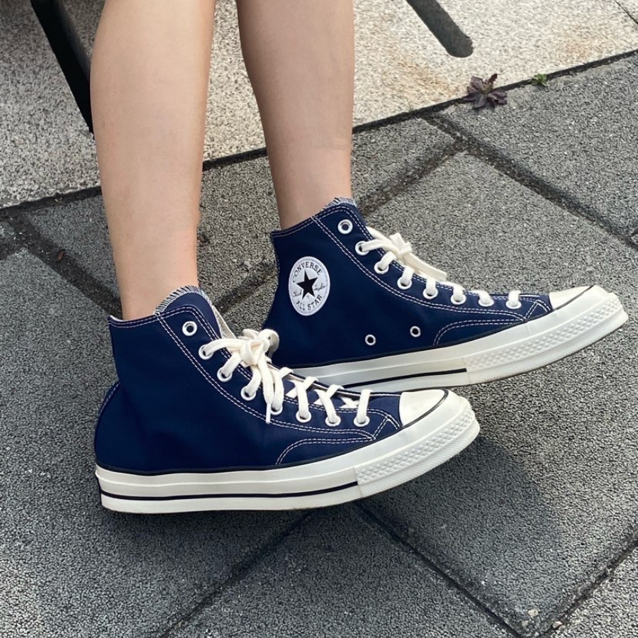Giày Converse Chuck 70 High Recycled Canvas Midnight Navy 172676C - Ảnh 6