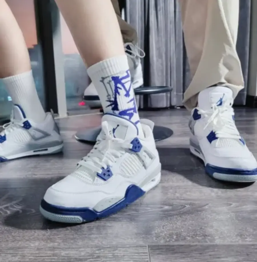 Giày Nike Air Jordan 4 Retro GS 'Midnight Navy' 408452-140 - Ảnh 5