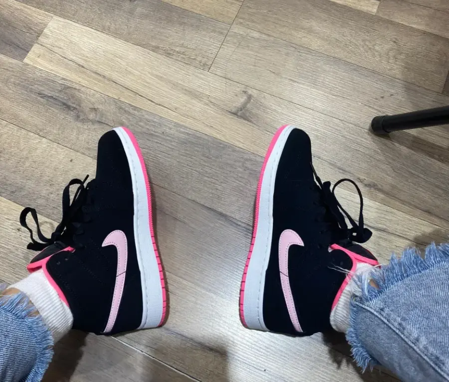 Giày Nike Air Jordan 1 Mid 'Black Digital Pink' 555112-066 - Ảnh 9