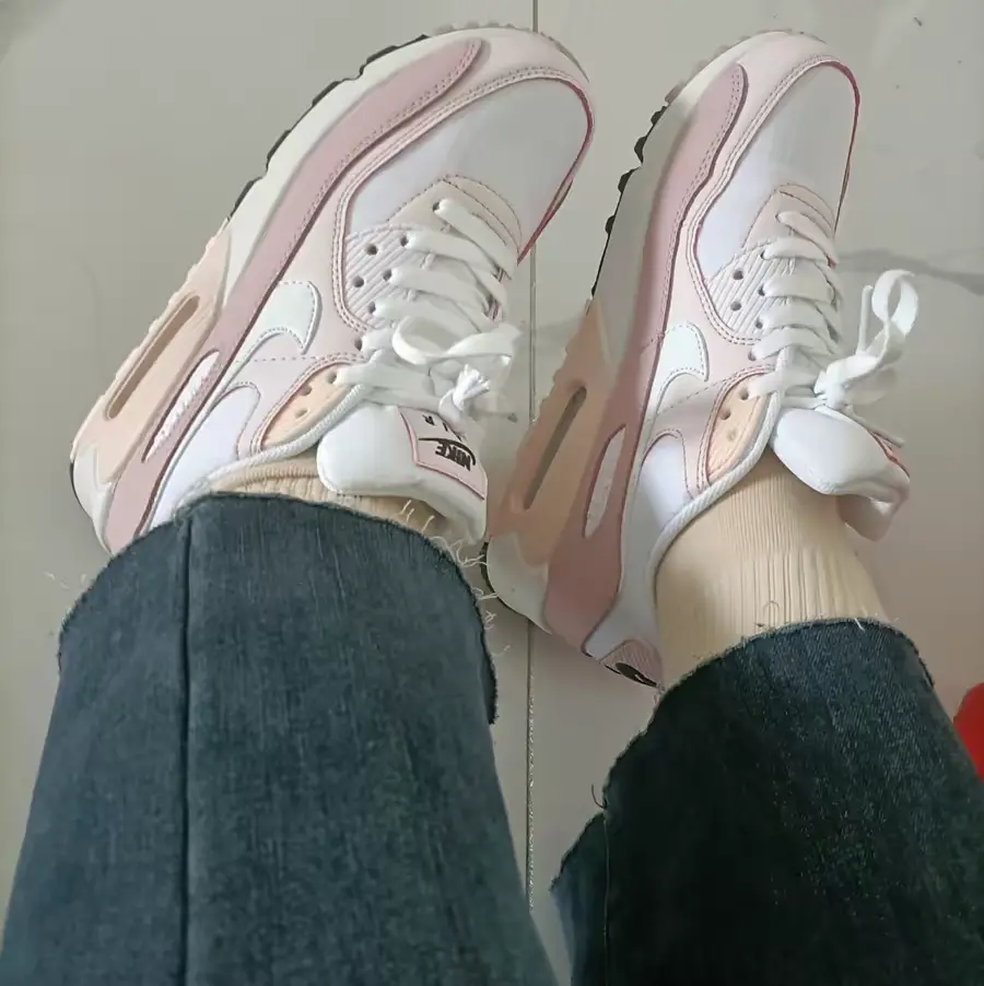 Giày Nike Air Max 90 'White Champagne Light Violet' CV8819-100 - Ảnh 7