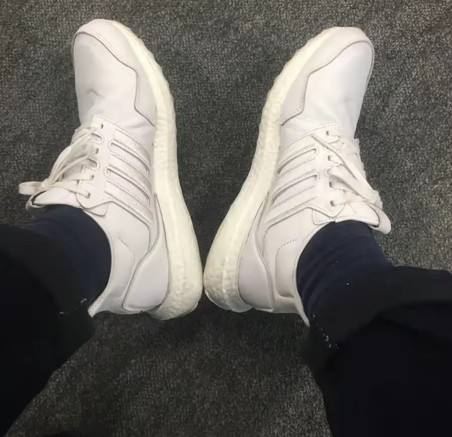 Giày Adidas UltraBoost White Leather EF1355 - Ảnh 3