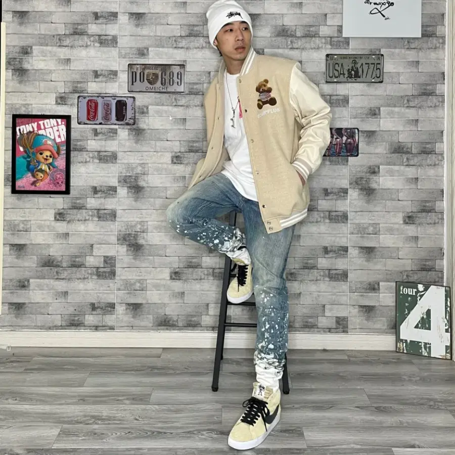 Giày Nike Stussy x Blazer Mid SB 'Midwest Gold' AH6158-700 - Ảnh 3