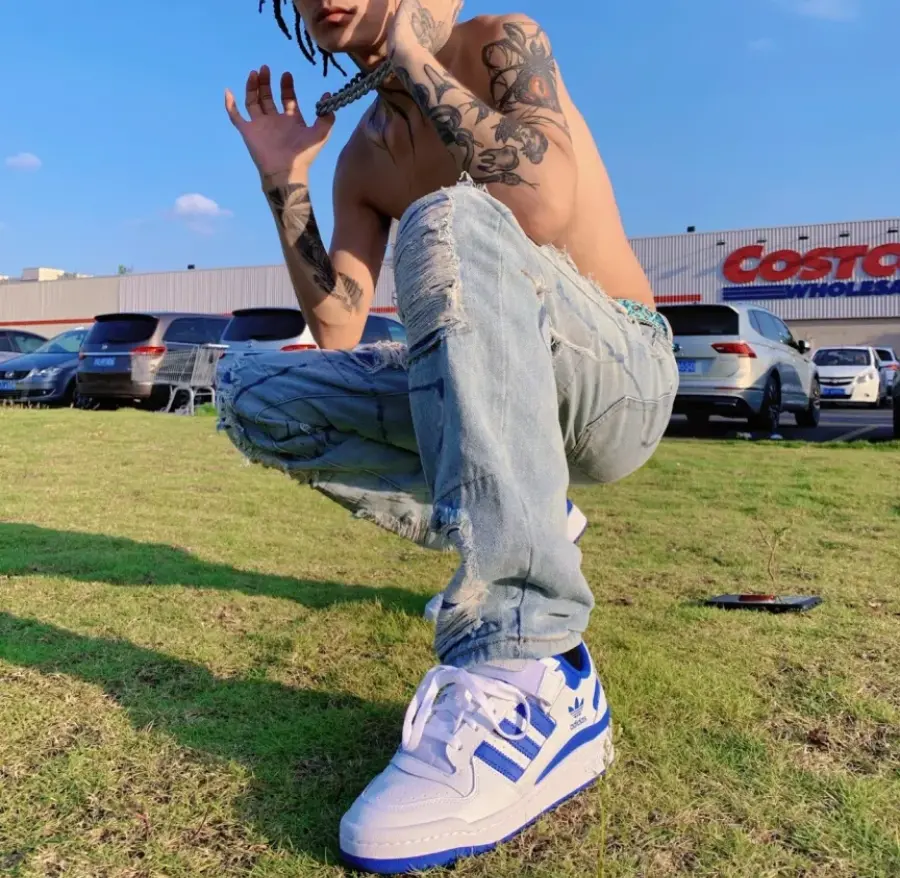 Giày Adidas Forum Low J 'White Royal Blue' FY7974 - Ảnh 7